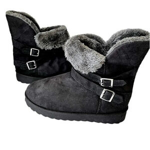 New Attitude Eddie Gray Boots size 8 medium JJ346.  Fax fur inside.